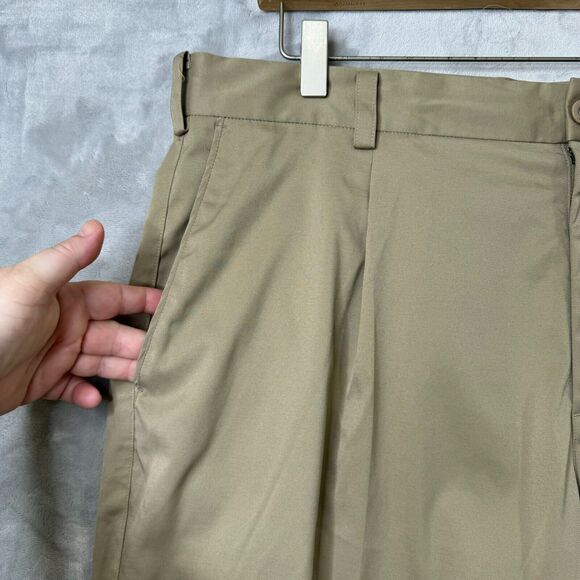 Nike Golf Tour Performance Shorts Mens 36 Tan Pleated Dri Fit Swoosh Walking - Picture 3 of 11